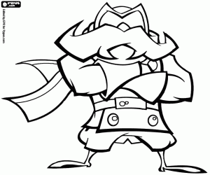 desenho de O Black Baron, personagem antagonista para colorir