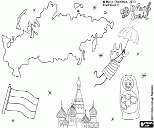 desenho de Blinky na Rússia para colorir