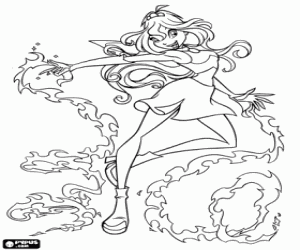 desenho de Bloom, fada do Winx Club para colorir