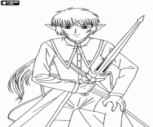 desenho de Blue Knight, Tokyo Mew Mew para colorir