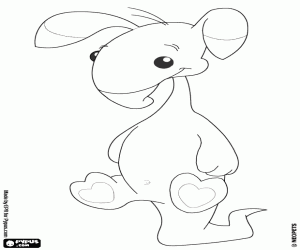 desenho de Blumaroo, espécie de Neopets para colorir