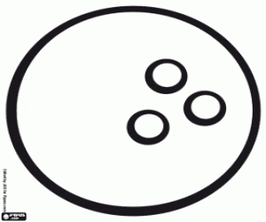 desenho de Bola de boliche para colorir