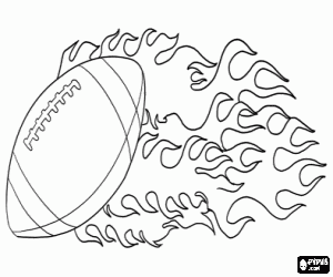 desenho de Bola de futebol americano para colorir