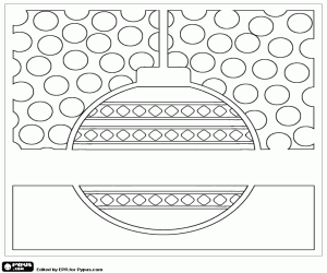desenho de Bola de Natal em um cartão de saudação para colorir