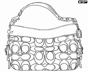 desenho de Bolsa com ornamentos para colorir