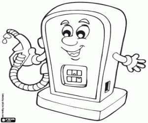 desenho de Uma bomba de combustível para colorir