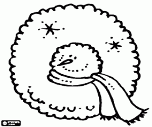 desenho de Boneco de neve e a letra Q para colorir