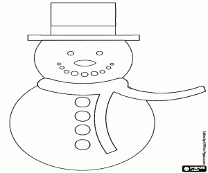 desenho de Boneco de neve esquemático para colorir