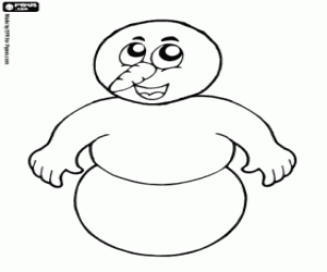 desenho de Boneco de neve, jogo de vestir para colorir