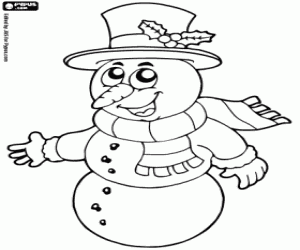 desenho de Boneco de neve para colorir