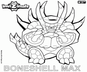 desenho de Boneshell Max, um Invizimal Tai para colorir