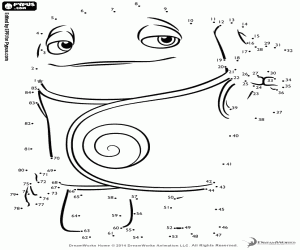 desenho de O boov Oh, ponto a ponto para colorir