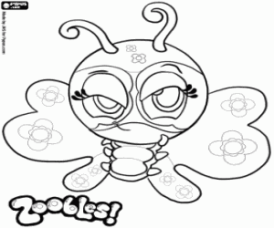 desenho de Uma borboleta de Zoobles para colorir
