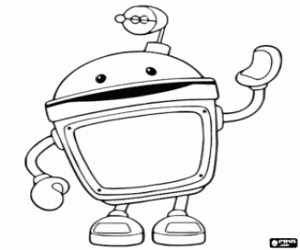 desenho de Bot, o melhor robô amigo da Equipa Umizoomi para colorir