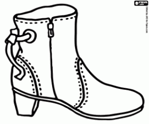 desenho de Bota esportiva para mulheres para colorir