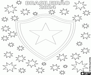 desenho de Botafogo, Brasileirão 2024 para colorir