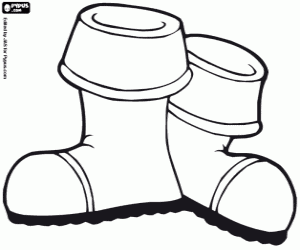 desenho de Botas de bombeiro para colorir