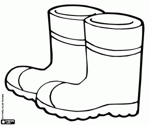 desenho de Botas do jardineiro para colorir