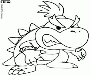 desenho de Bowser Jr., Super Mario Bros para colorir