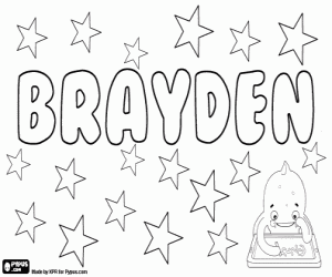 desenho de Brayden, nome gaélico para colorir