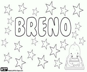 desenho de Breno, nome português para colorir