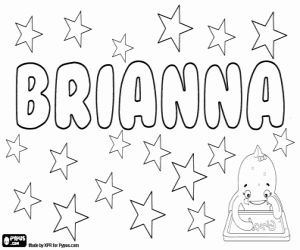 desenho de Brianna, nome inglês para colorir