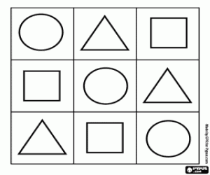 desenho de Brincar com as formas geométricas para colorir
