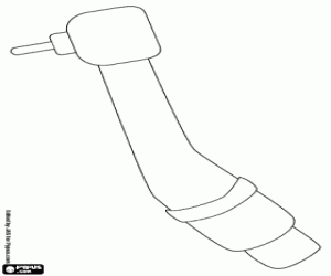 desenho de Broca odontológica, broca de dentista para colorir