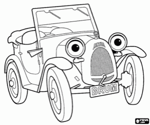 desenho de Brum, um carro antigo para colorir