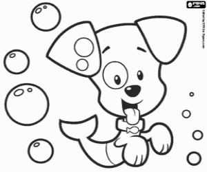 desenho de Bubble Puppy, um peixe-cachorro para colorir