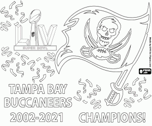 desenho de Buccaneers, Super Bowl 2021 para colorir