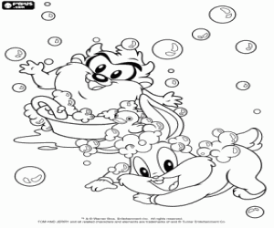 desenho de Bugs Bunny e Taz, Baby Looney Tunes para colorir