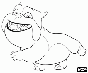 desenho de O bulldog Luiz do filme Rio para colorir