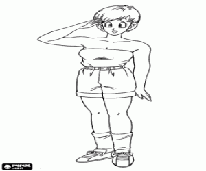 desenho de Bulma, personagem de Dragon Ball para colorir