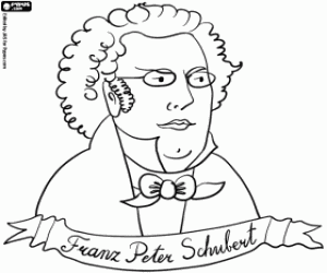 desenho de O busto de Schubert para colorir