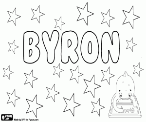 desenho de Byron, nome em inglês para menino para colorir