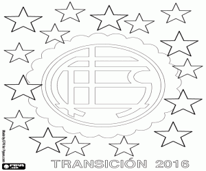 desenho de CA Lanús, campeão Transición 2016 para colorir