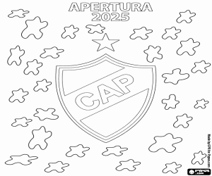 desenho de CA Platense, campeão do Apertura 2025 para colorir