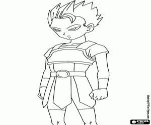 desenho de Cabba, personagem de Dragon Ball Super para colorir