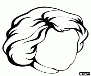 desenho de Cabeça de mulher sem rosto para colorir