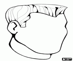 desenho de Uma cabeça masculina sem rosto para colorir