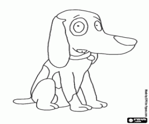 desenho de O cachorrinho da pequena princesa para colorir