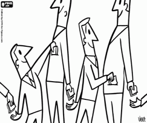 desenho de Uma cadeia de corrupção para colorir