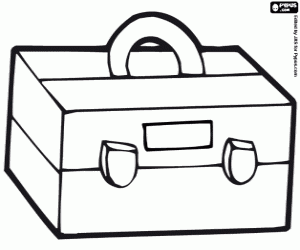 desenho de Caixa de anzóis para pesca para colorir