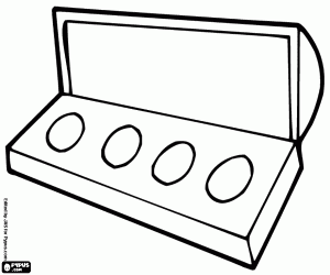 desenho de Caixa com tintas aquarela para colorir