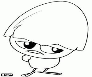 desenho de Calimero parece estar triste para colorir