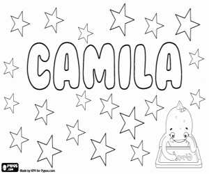 desenho de Camila, nome para menina para colorir