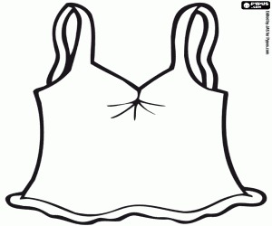 desenho de Camiseta feminina para colorir