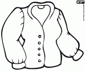 desenho de Camisola de lã Cardigan para colorir