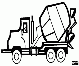 desenho de Camião betoneira para colorir